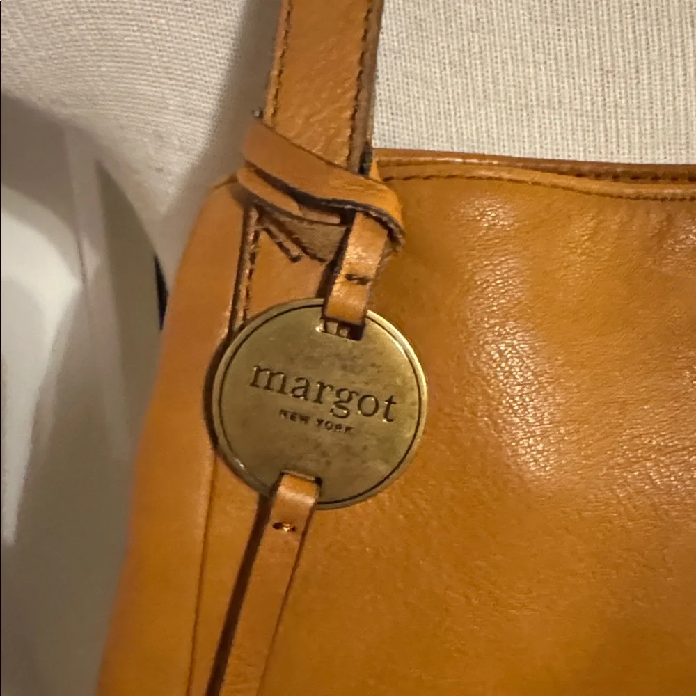Margot New York “Marcy” Tan Leather Tote Bag